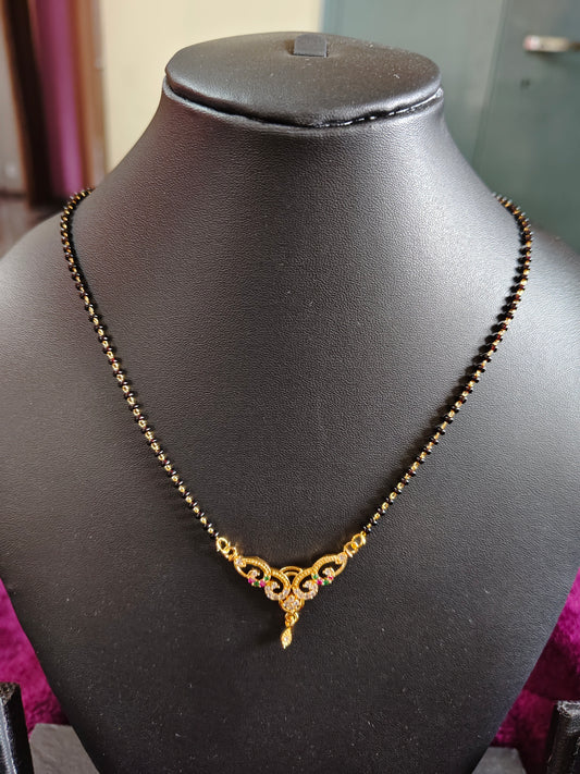 SHORT LENGTH BLACK BEADS CHAIN