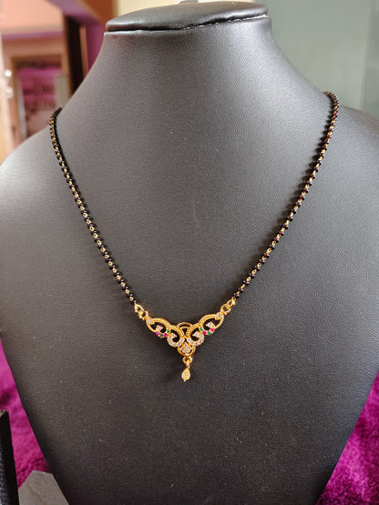 SHORT LENGTH BLACK BEADS CHAIN